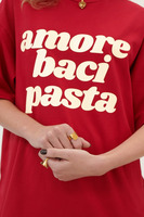 T-Shirt Amore Baci Pasta Czerwony