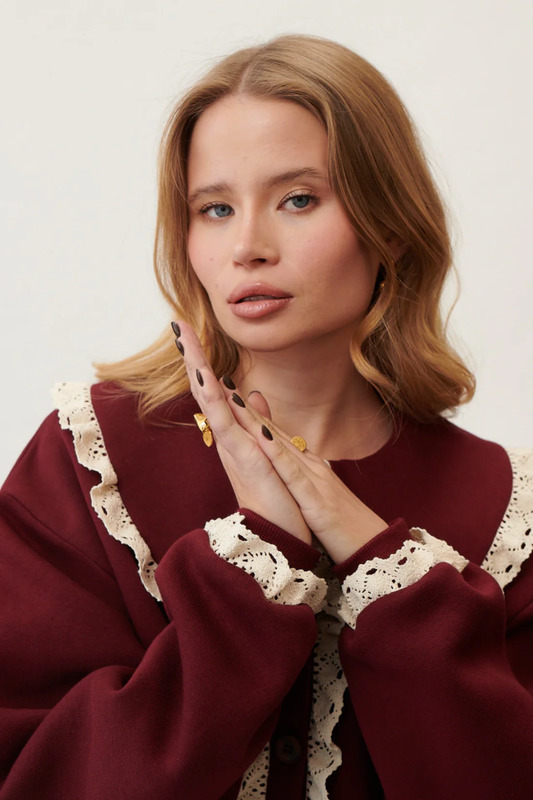 Kardigan Noelle Bordowy