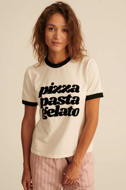 T-Shirt Pizza Pasta Gelato Masełkowy