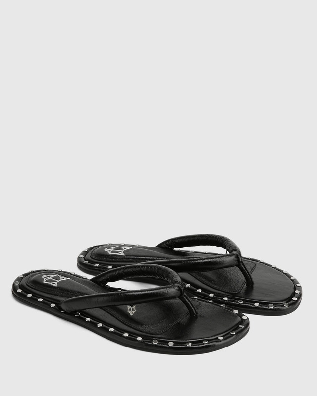 Japonki Grenada Black Leather/Studs