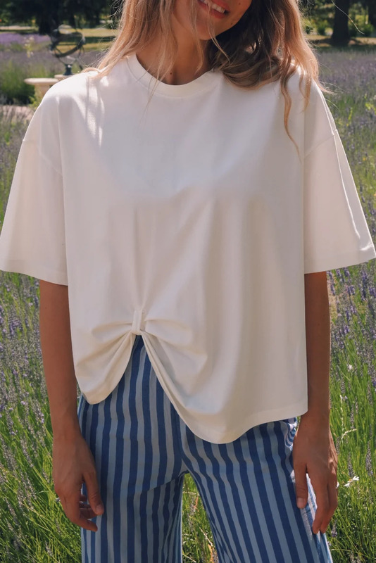 T-Shirt Bianco Śmietankowy